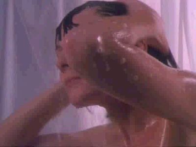 Kim Cattrall taking shower in Split Second movie
