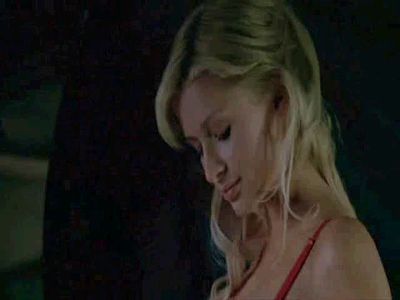 Paris Hilton posing in sexy lingerie in ‘House of Wax’