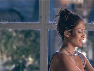 Jennifer Lopez posing in tight outfit in ‘Gigli’