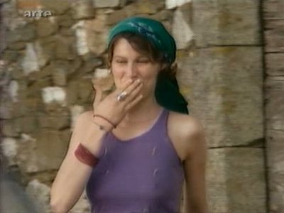 Laetitia Casta teasing with her nude body in movie called Born in 68