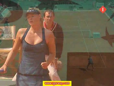 Teasing sport outfit and Maria Sharapova playing tennis