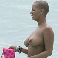 Amber Rose nude boobs and hot bikini
