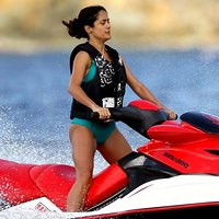 Salma Hayek Bikini Jet Skiing